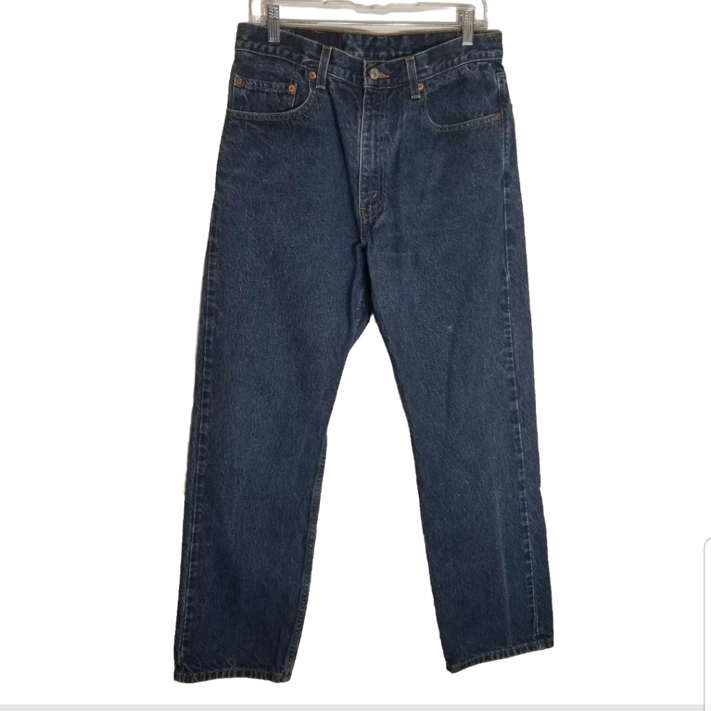 Levi's 505 Jeans Men's 34x30 Actual 32x30 Blue Denim Red Tab Straight Leg Cotton